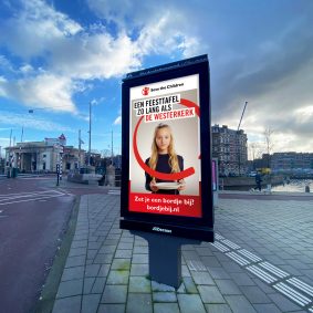 Save the Children Digital Out of Home Campaign Example Case Study Dynamic HTML5 creative outdoor