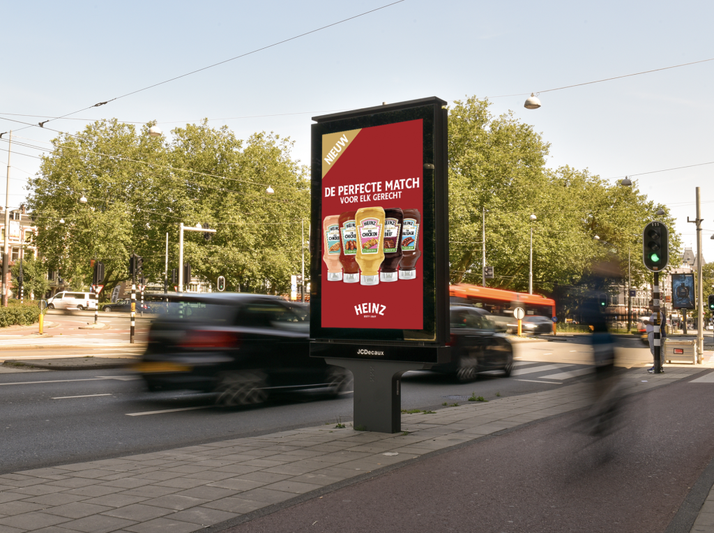 JCDecaux out of home screen weather targeting Heinz